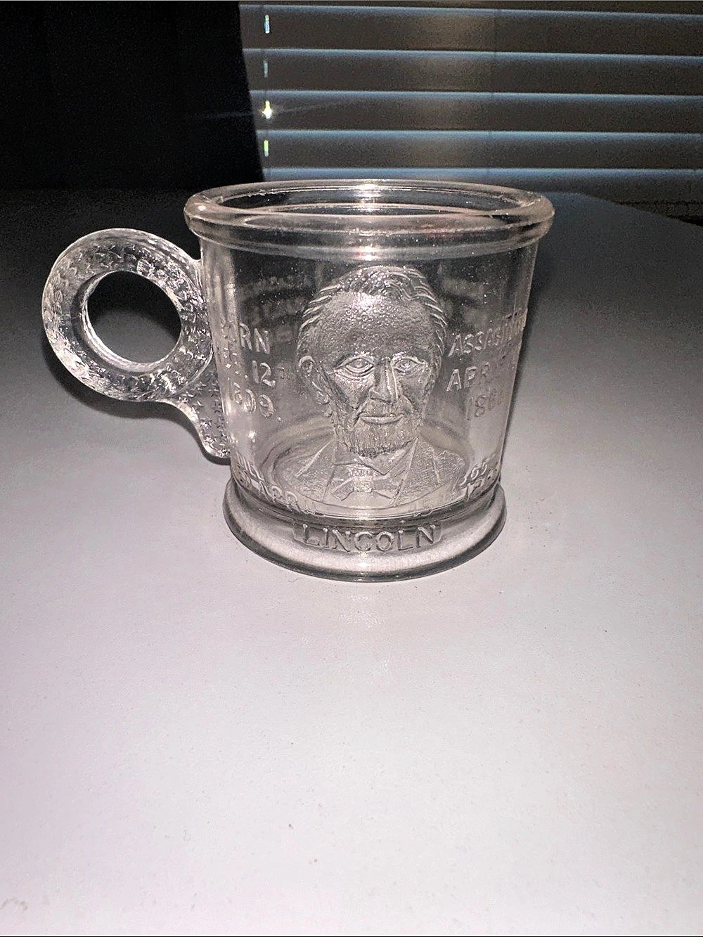 Adams & Company Our Country's Martyrs Pressed Glass Mug